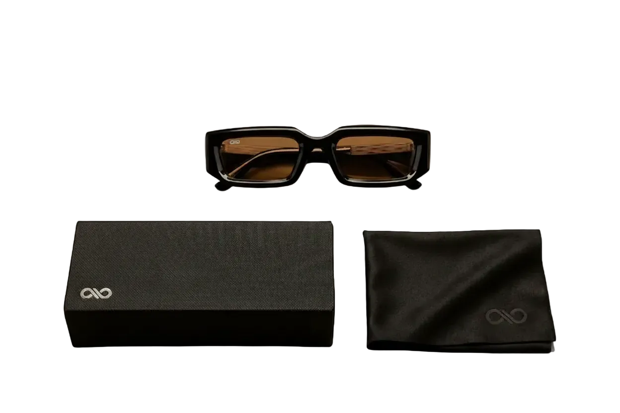 Eclipse Edition - occhiali da sole 66EYEZ con custodia rigida e panno microfibra